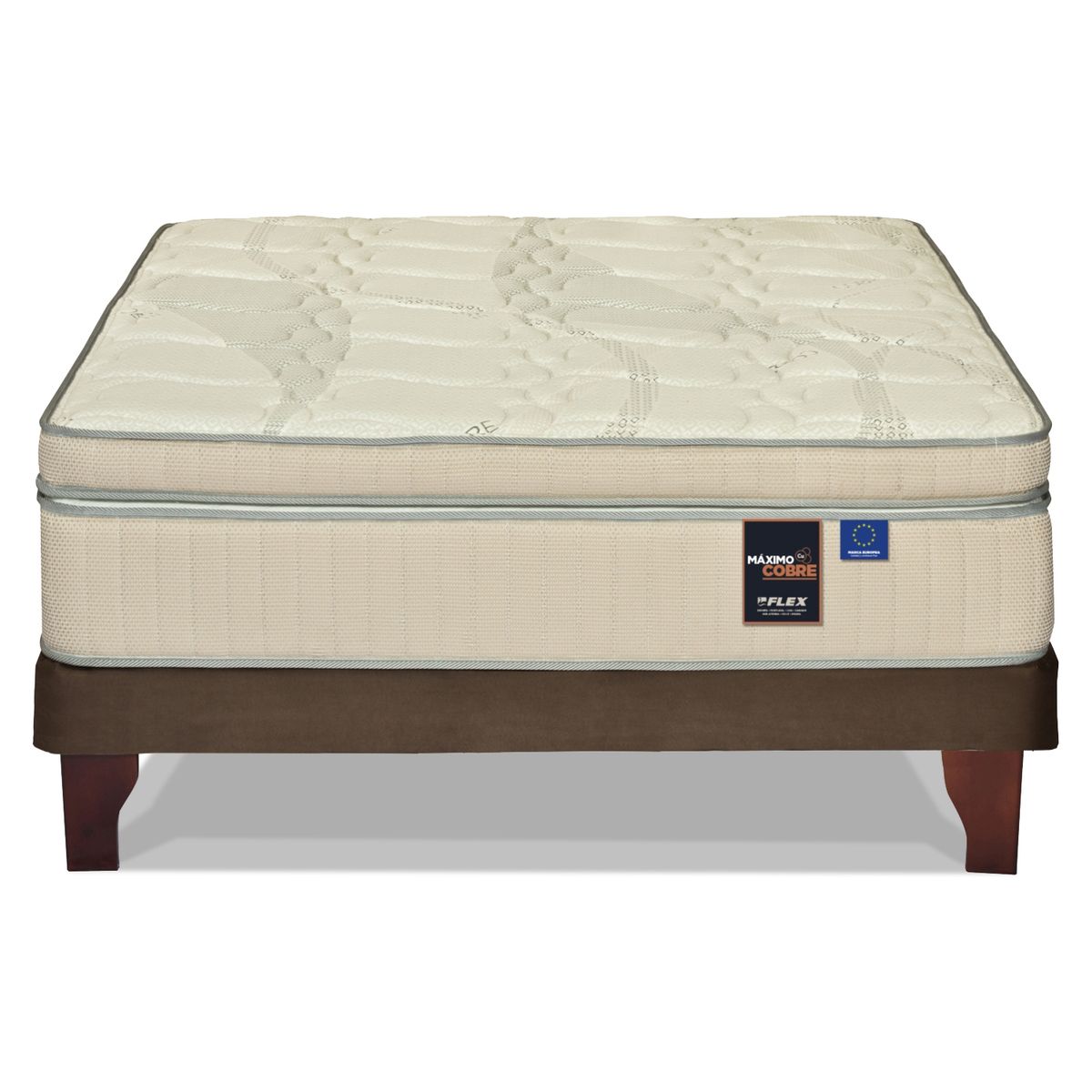 FLEX - Cama Europea Maximo Cobre 2 Plazas X 2.00Mt Base Normal Flex