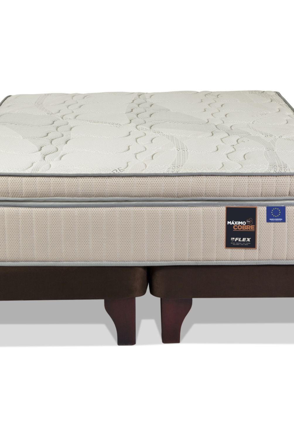 FLEX - Cama Europea Maximo Cobre 2 Plazas X 2.00Mt Base Dividida Flex