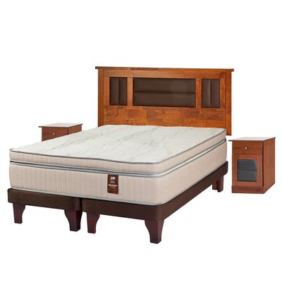 Imagen 2 del producto Cama Maximo Cobre 2 Plazas + Muebles Lorraine