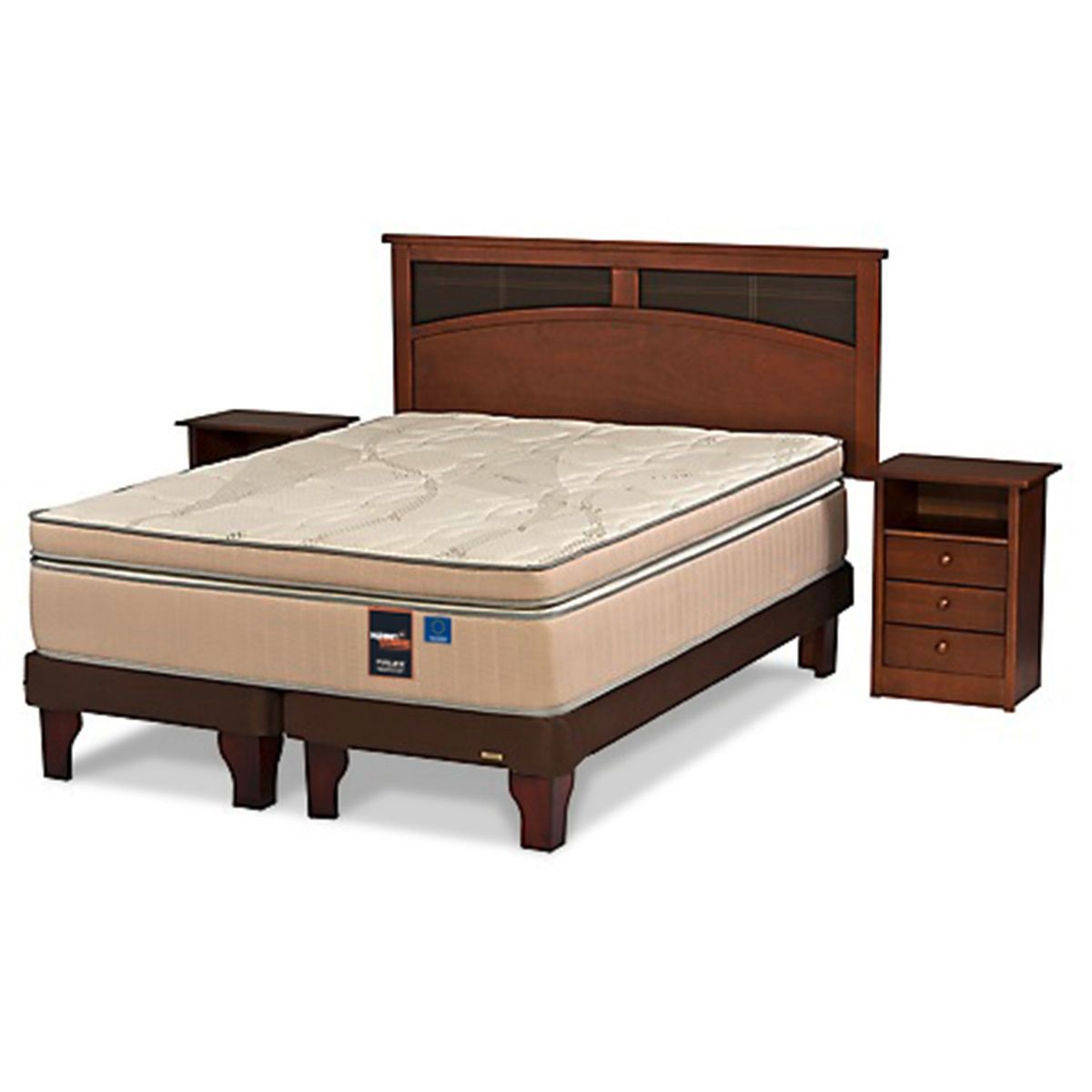 FLEX - Cama Europea Flex Maximo Cob 2 Plazas + Muebles Castell