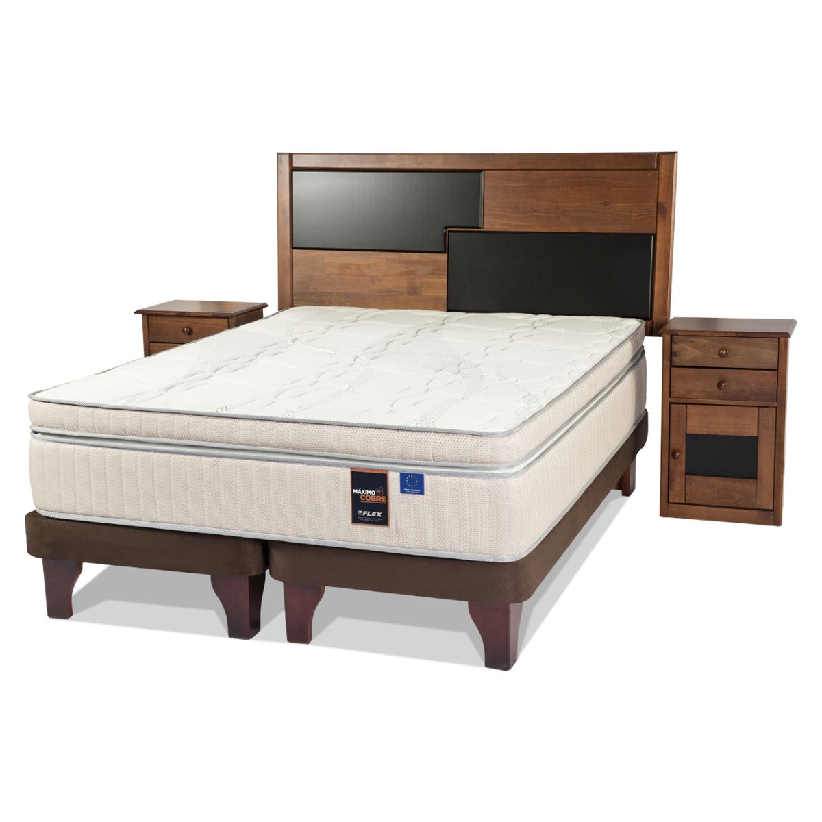 FLEX - Cama Maximo Cobre King + Muebles Colonia Flex