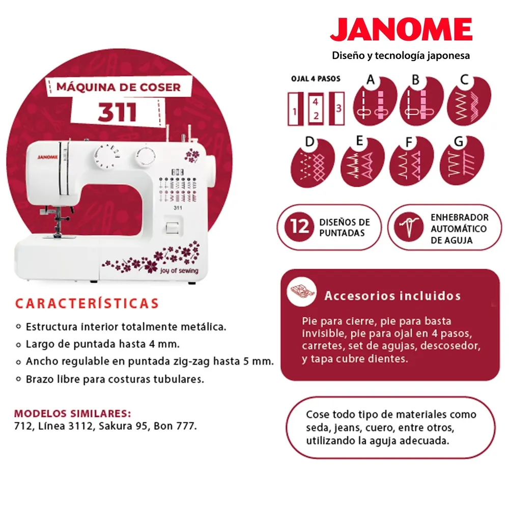 Janome 311 Blanco, foto 16
