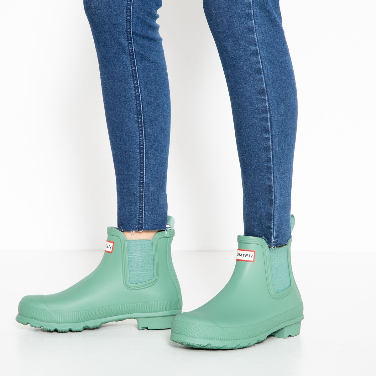 HUNTER - Bota de Agua Mujer Verde Hunter