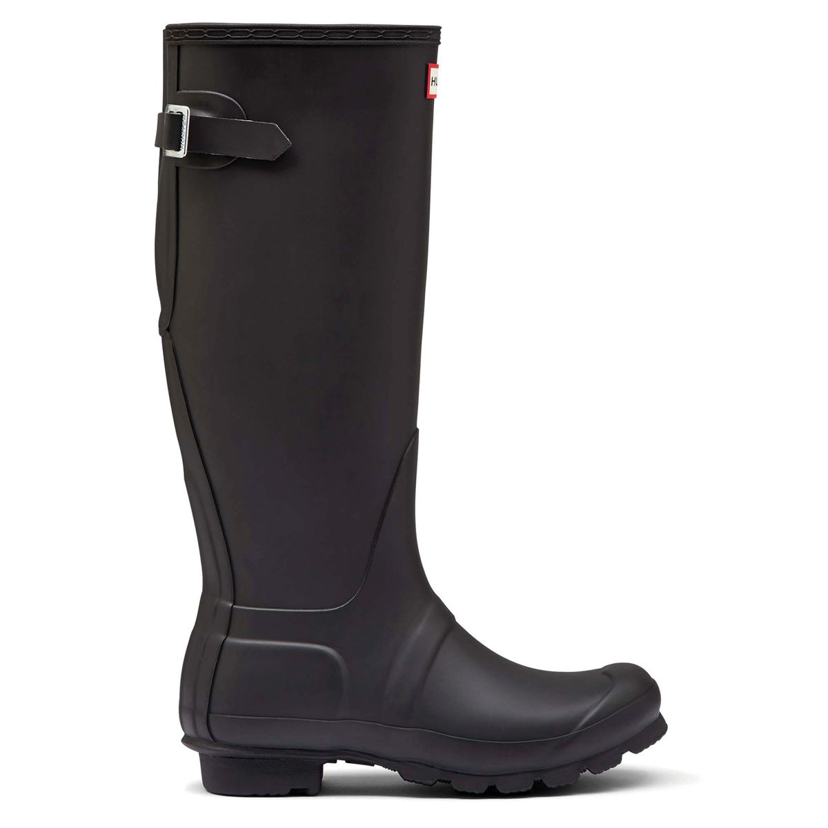 HUNTER - Bota de Agua Mujer Ajustable Atrás Negra Matte Hunter