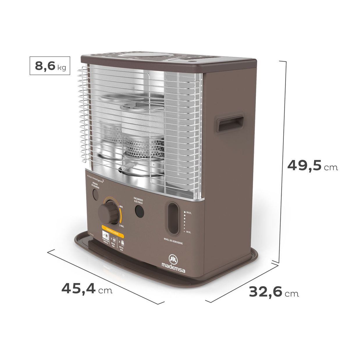 MADEMSA - Estufa a Parafina Mecha 2,7 kW FIAMMA PRO Mademsa