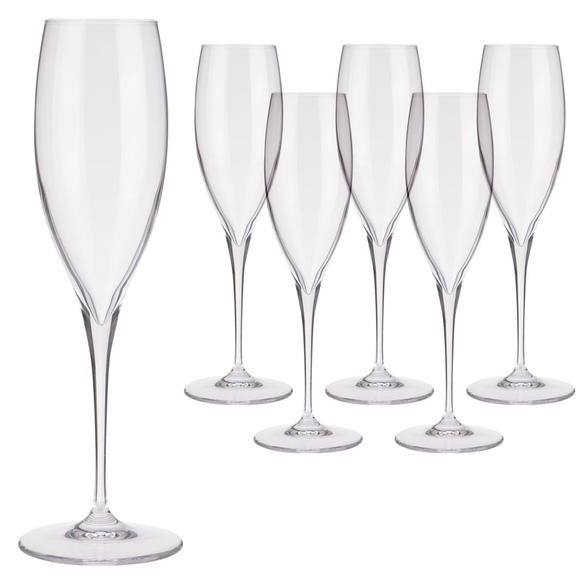 BORMIOLI - Set 6 Copas Champaña Cristal Premium Bormioli