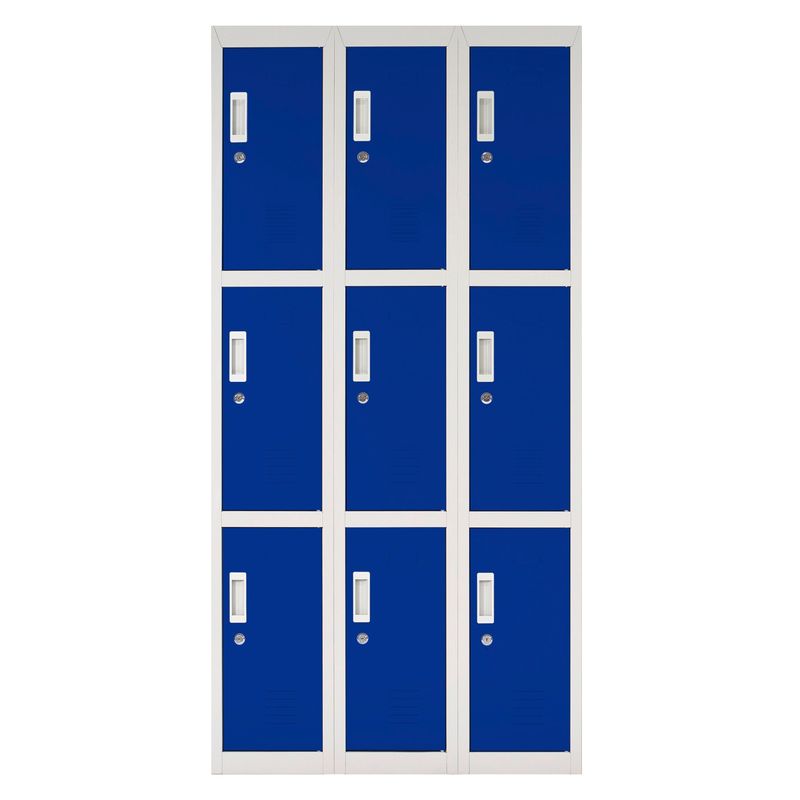 MALETEK - Locker Azul Llave 3 Cuerpos Maletek