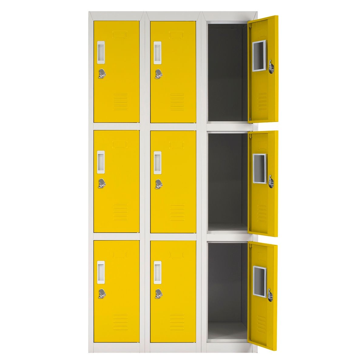 MALETEK - Locker Amarillo Candado 3 Cuerpos Maletek