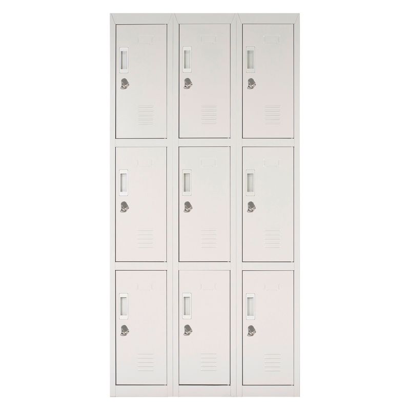 MALETEK - Locker Gris Candado 3 Cuerpos Maletek