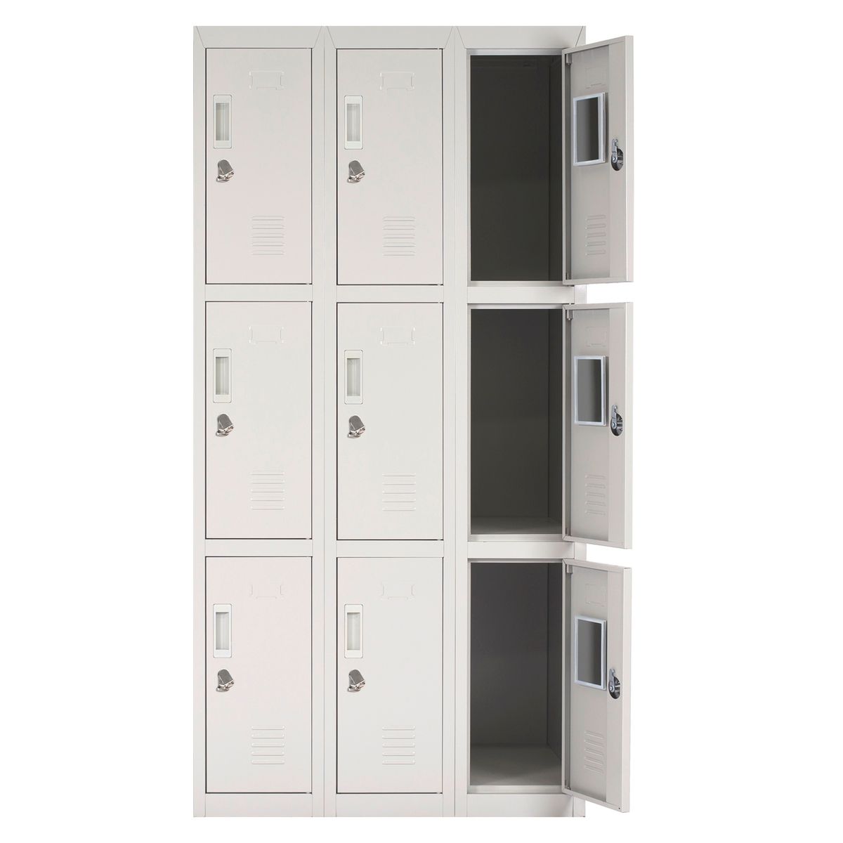 MALETEK - Locker Gris Candado 3 Cuerpos Maletek