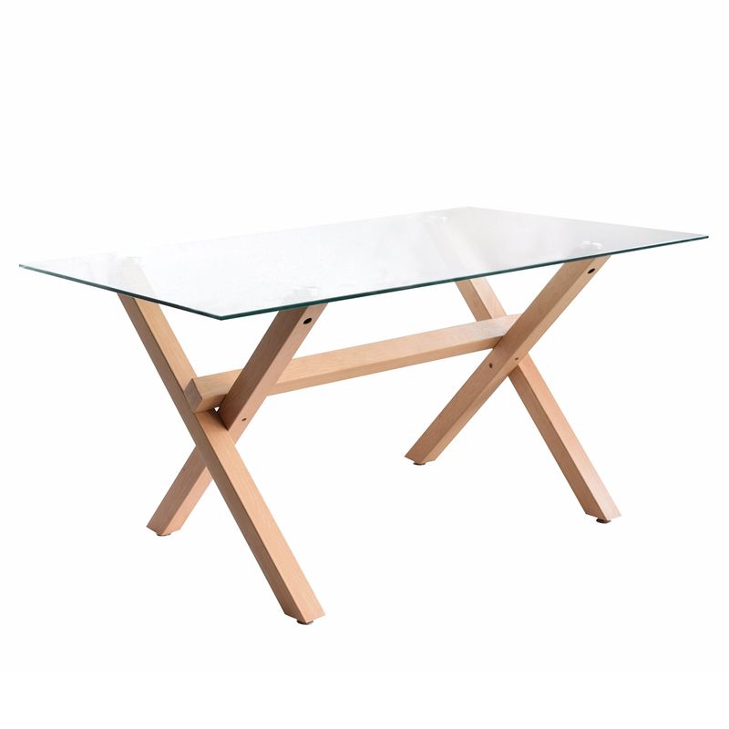 SPAZZIO - Mesa de Comedor 6 Puestos Cross