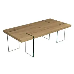 SPAZZIO - Mesa De Centro Technique Vidrio Rectangular