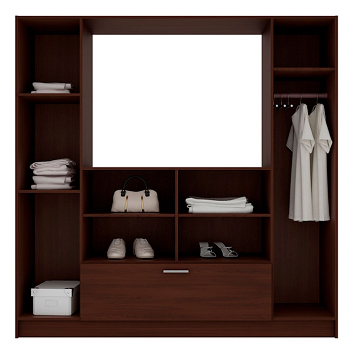 SILCOSIL - Clóset 4 Puertas 1 Cajón Zapatero TV42" Silcosil