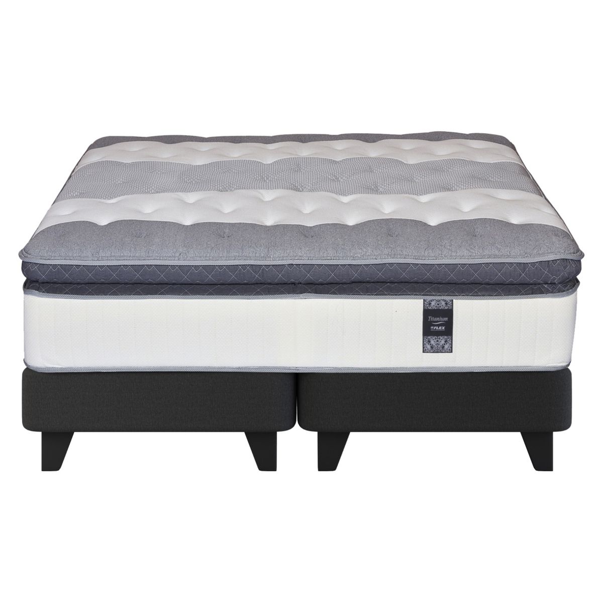 FLEX - Cama Europea Titanium 2 Plazas X 2.00Mt Base Dividida Flex