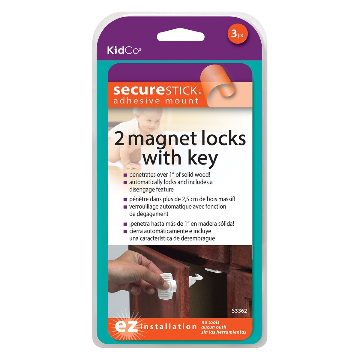 KIDCO - Bloqueador Magnético Para Puertas 2 Unidades Kidco
