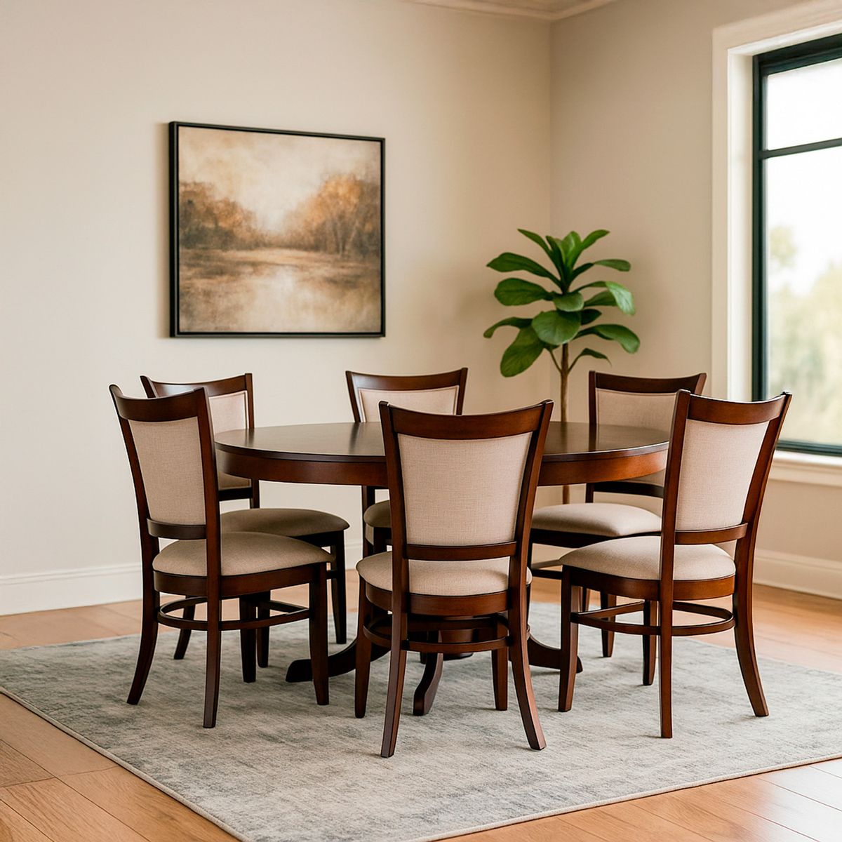 CIC - Juego De Comedor Calabria 6 Sillas Con Extensión Cic