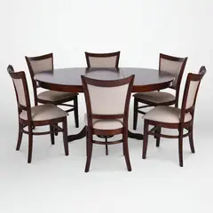 CIC - Juego De Comedor Calabria 6 Sillas Con Extensión
