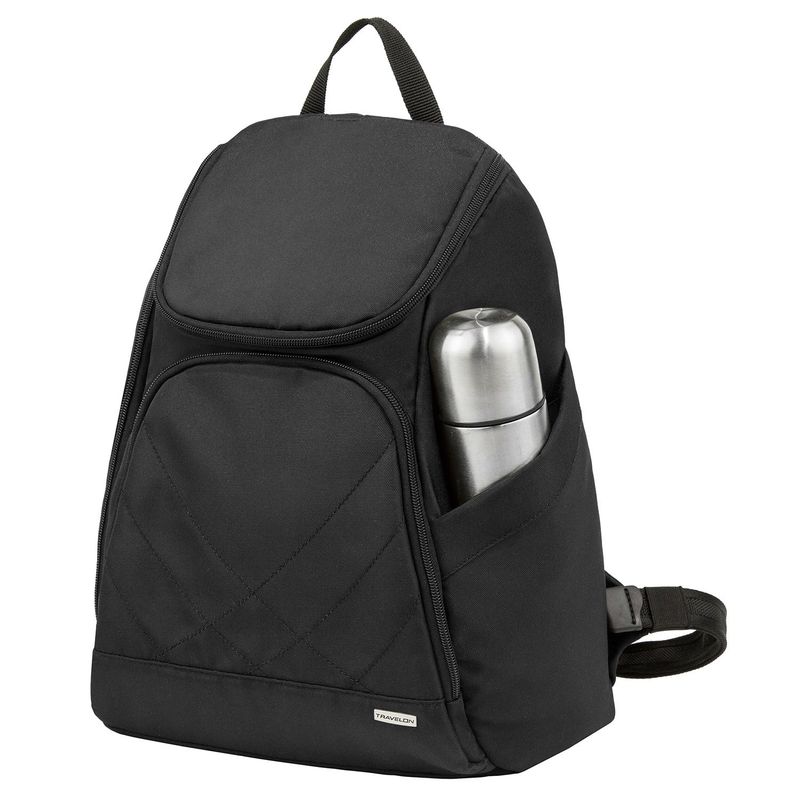 TRAVELON - @Mochila color negro anti robo Bloq