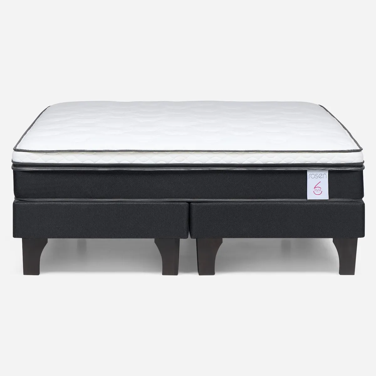 ROSEN - Cama Europea New Style 6 King X 2.00Mt Base Dividida Rosen