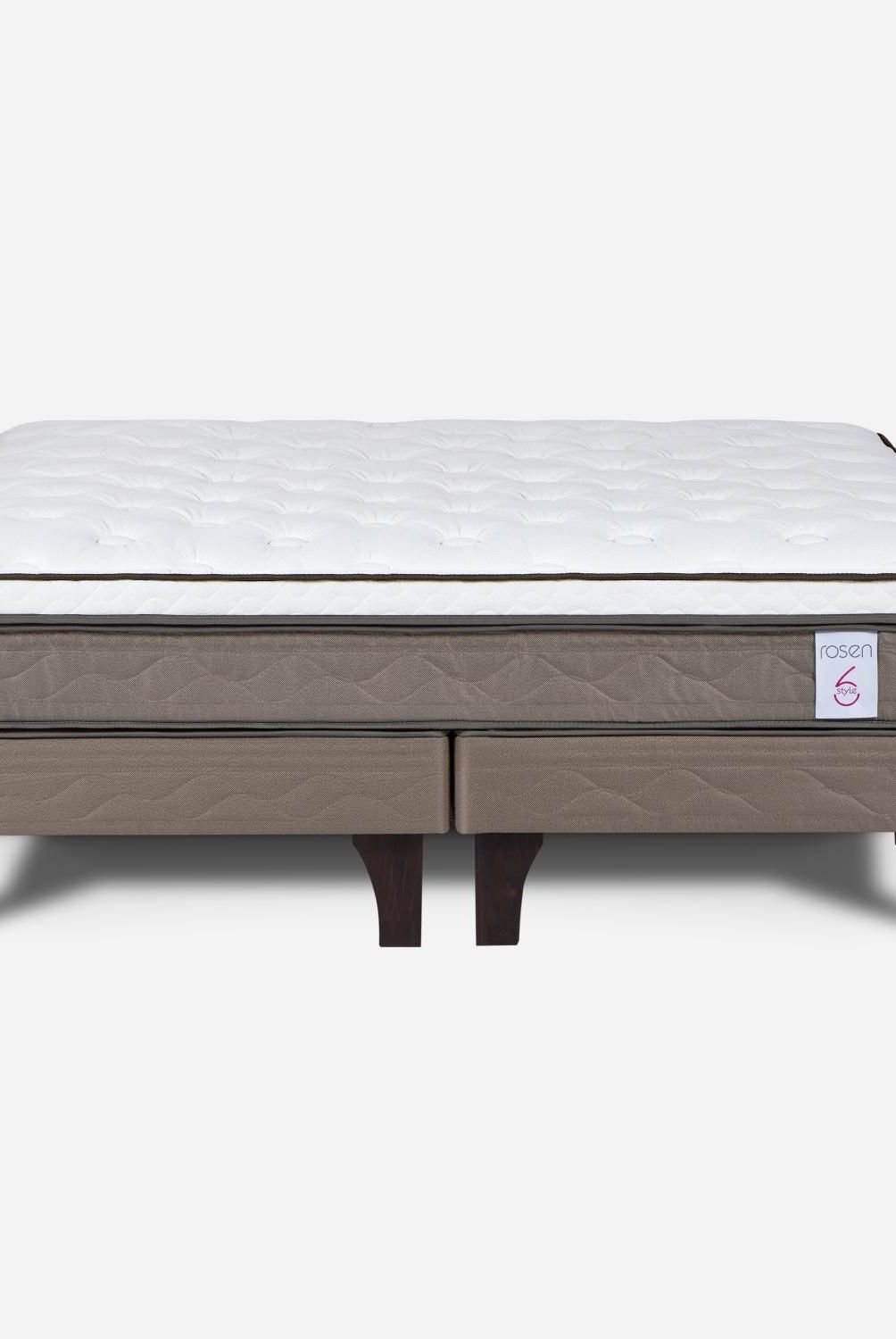 ROSEN - Cama Europea New Style 6 King X 2.00Mt Base Dividida Rosen