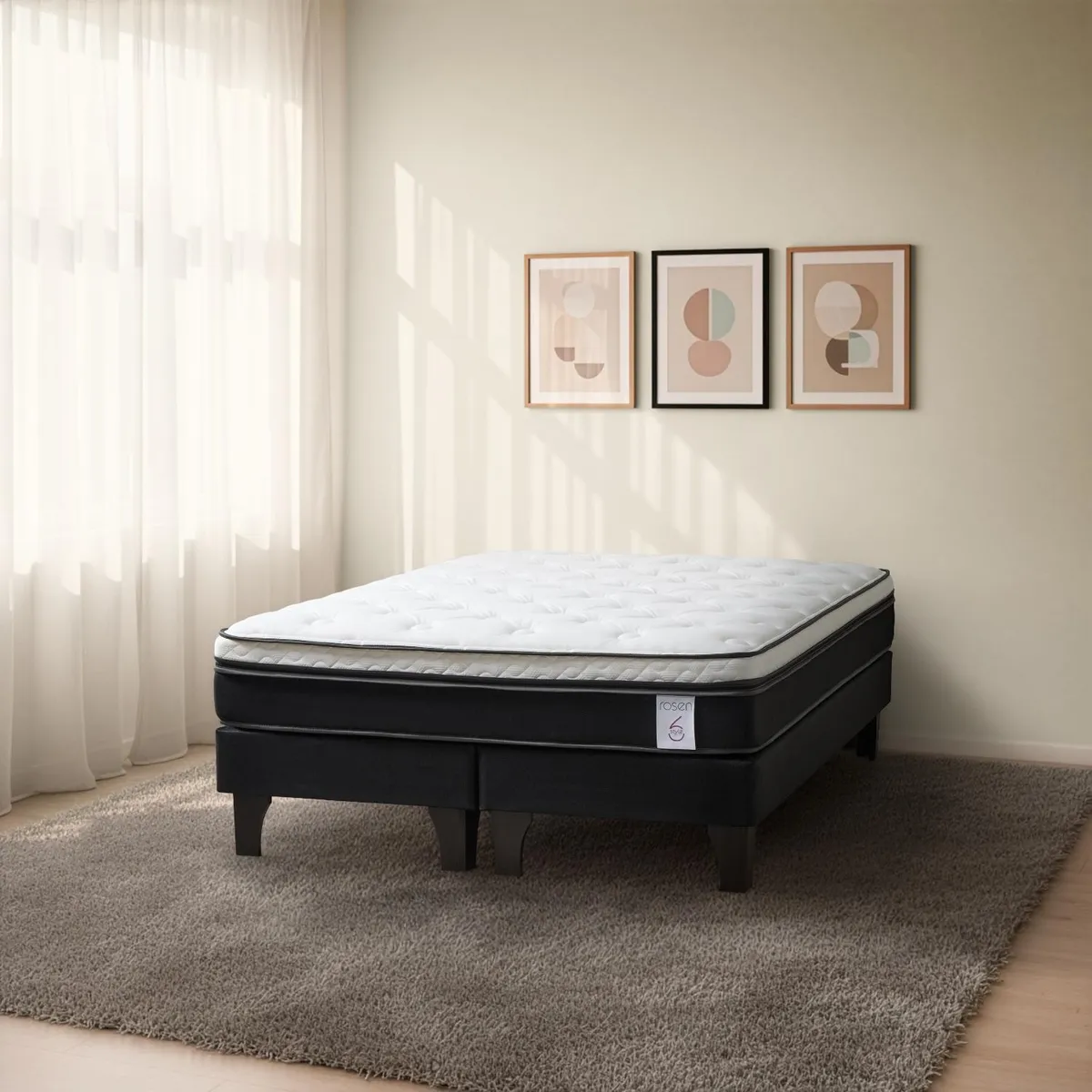 ROSEN - Cama Europea New Style 6 Super King X 2.00Mt Base Dividida Rosen