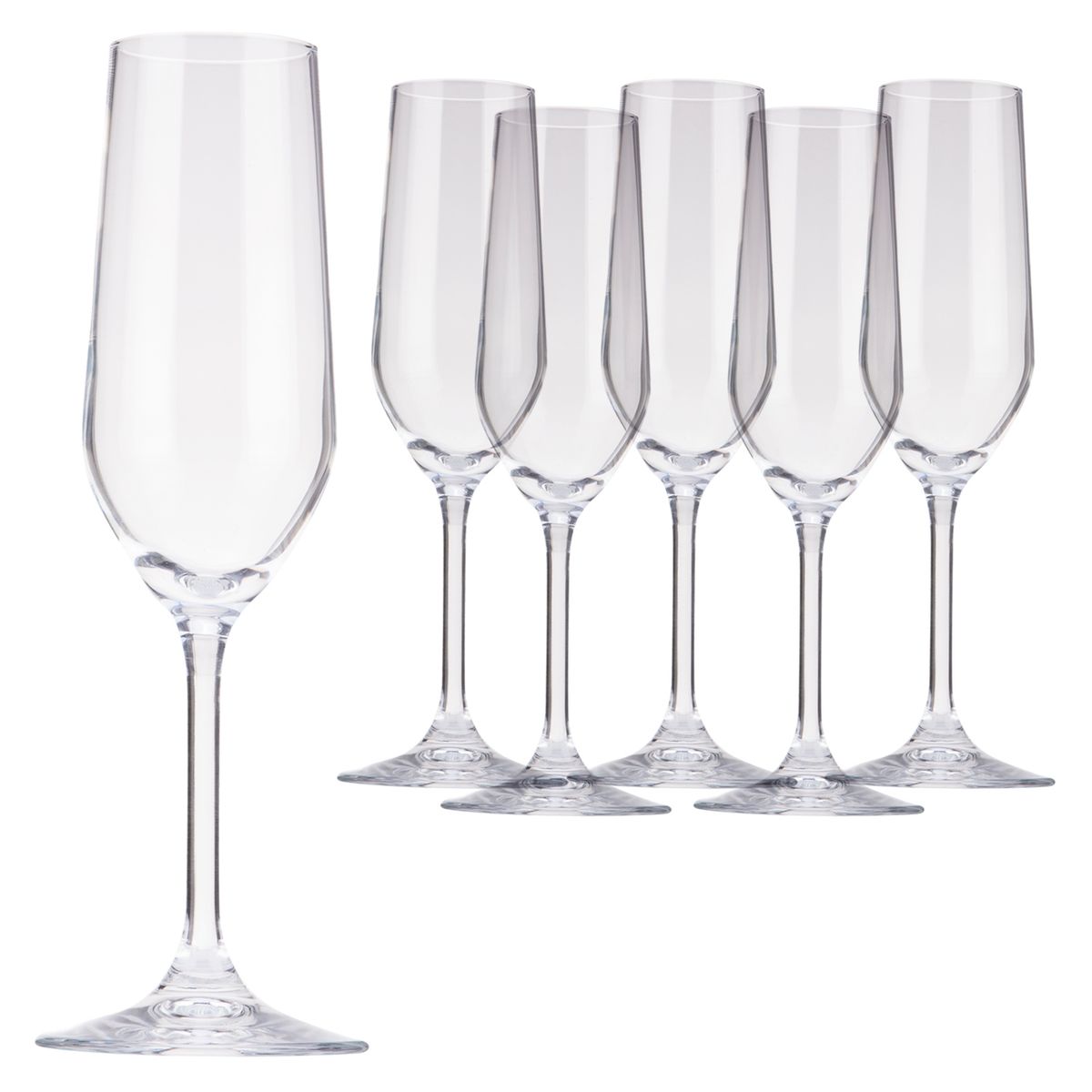 BORMIOLI - Set 6 Copas Champagne Cristal Titanio 200 ml Riserva Bormioli