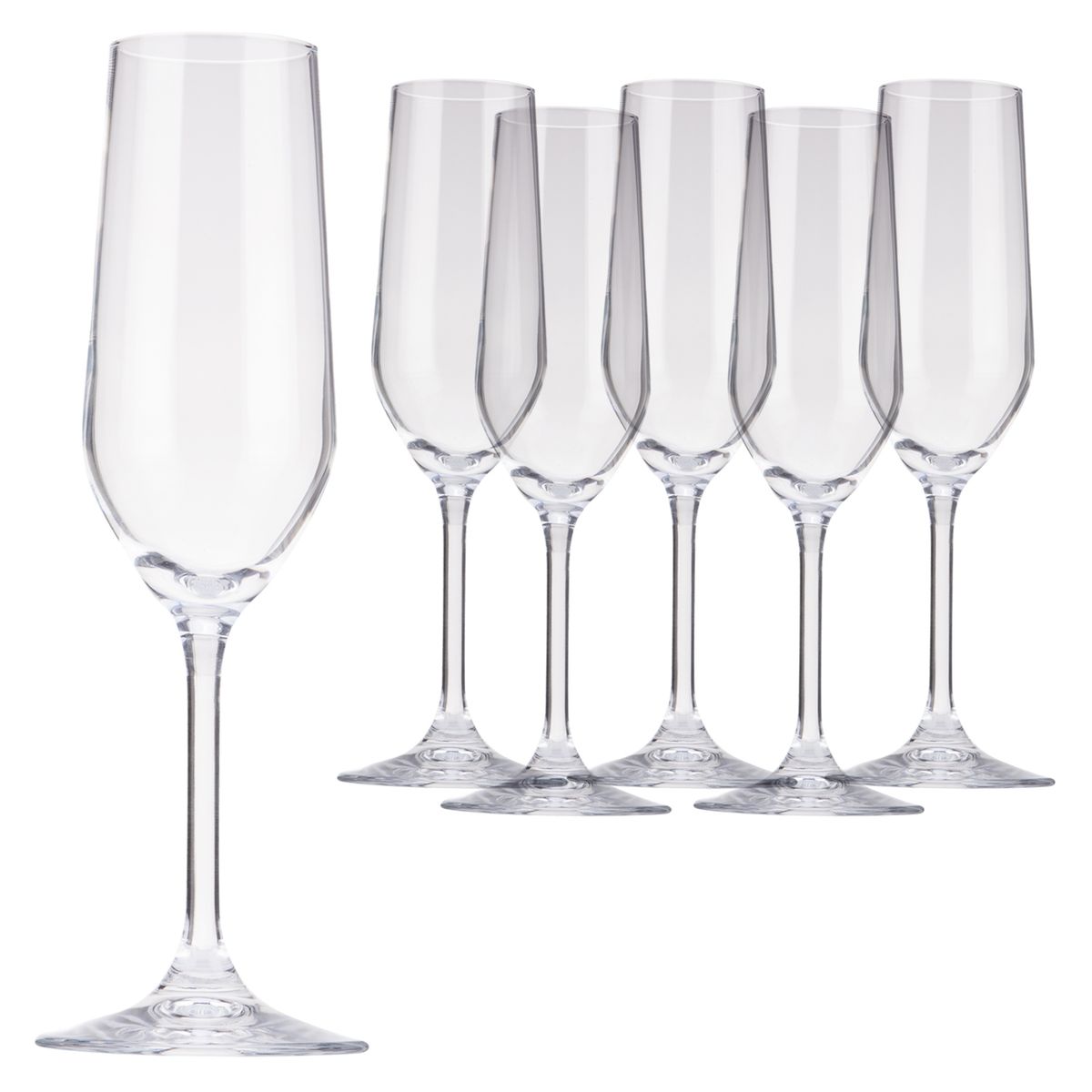 BORMIOLI - Set 6 Copas Champagne Cristal Titanio 200 ml Riserva Bormioli