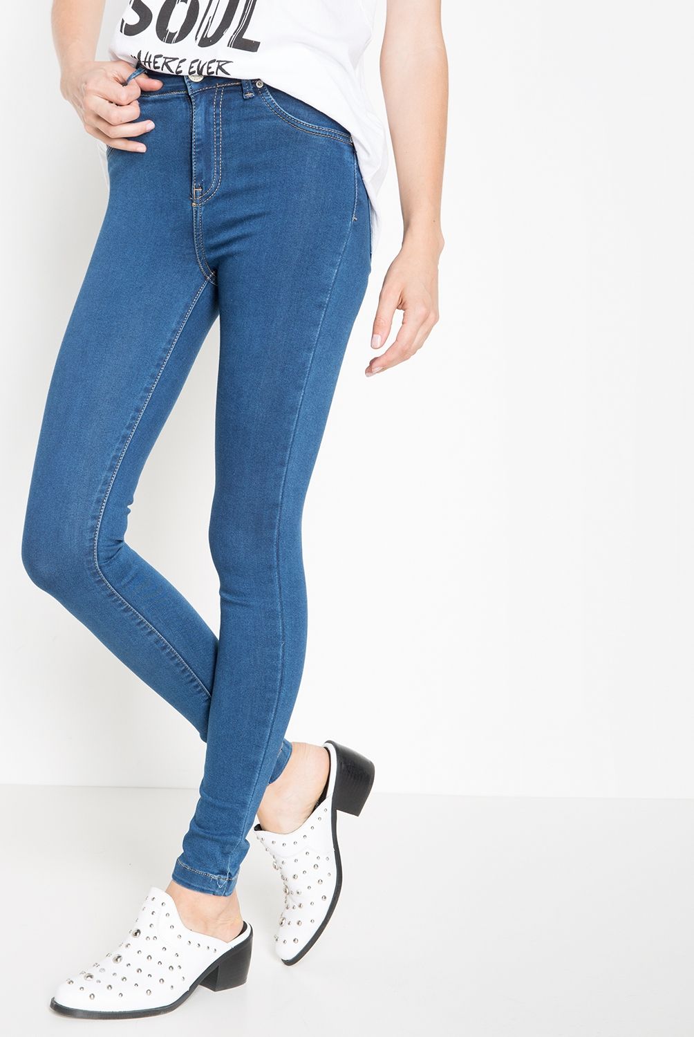 AMERICANINO - Americanino Jeans Skinny Tiro Alto Mujer