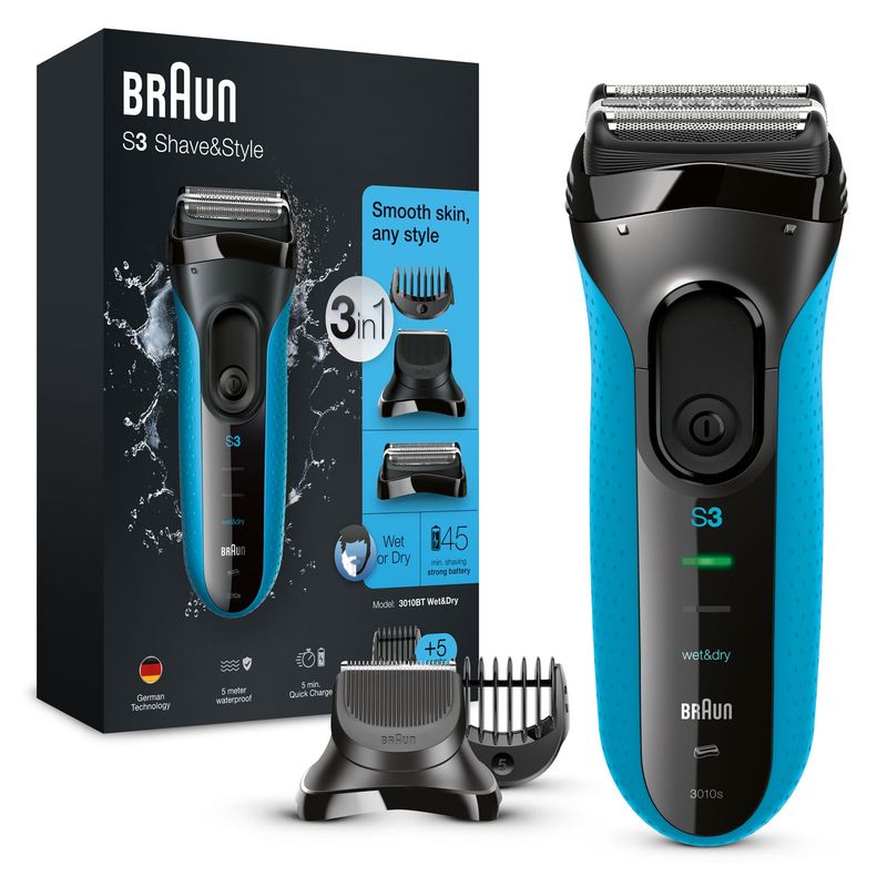 BRAUN - Afeitadora Eléctrica Serie 3 BRAUN 3010 Blue