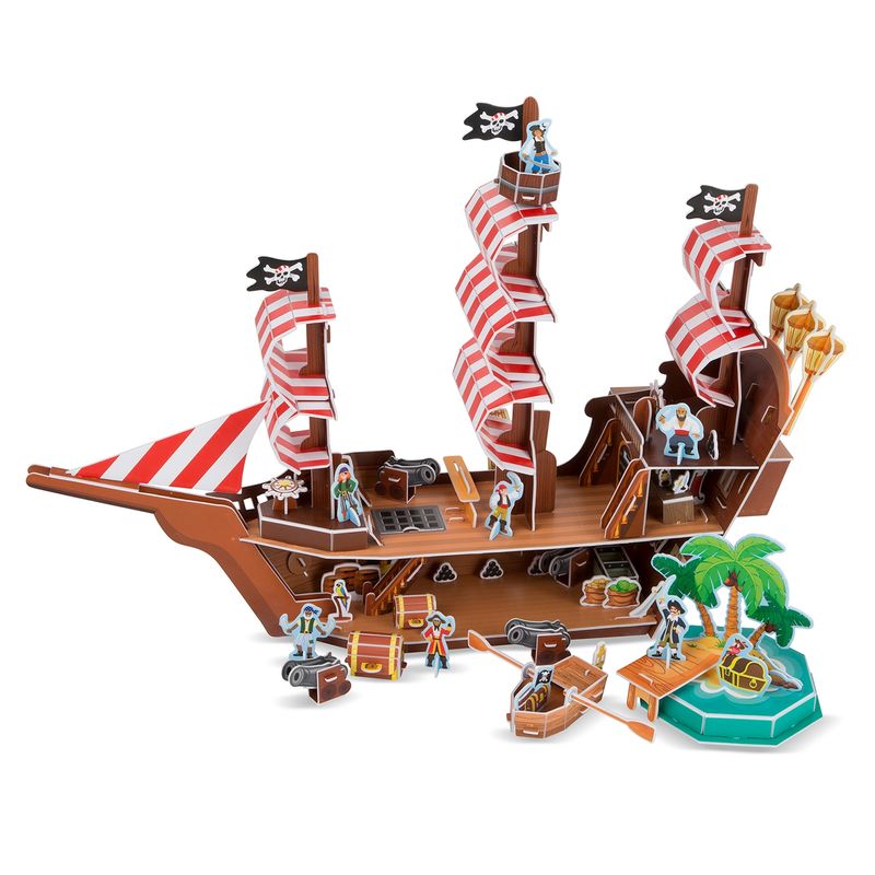 Melissa & Doug - Puzzle 3D - Barco pirata