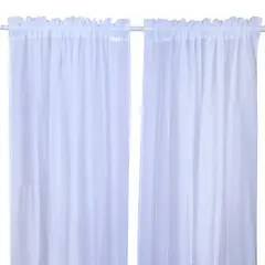 MASHINI - Set 2 Cortinas Velo Tubo Velo Clásico