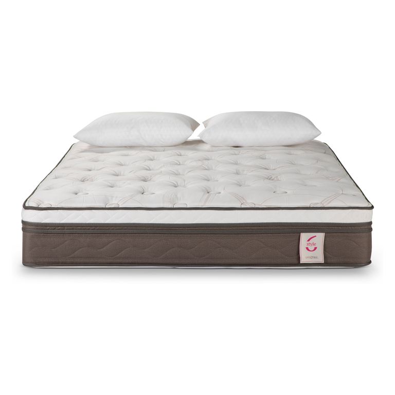 Colchón New Style 6 2 Plazas + Almohadas