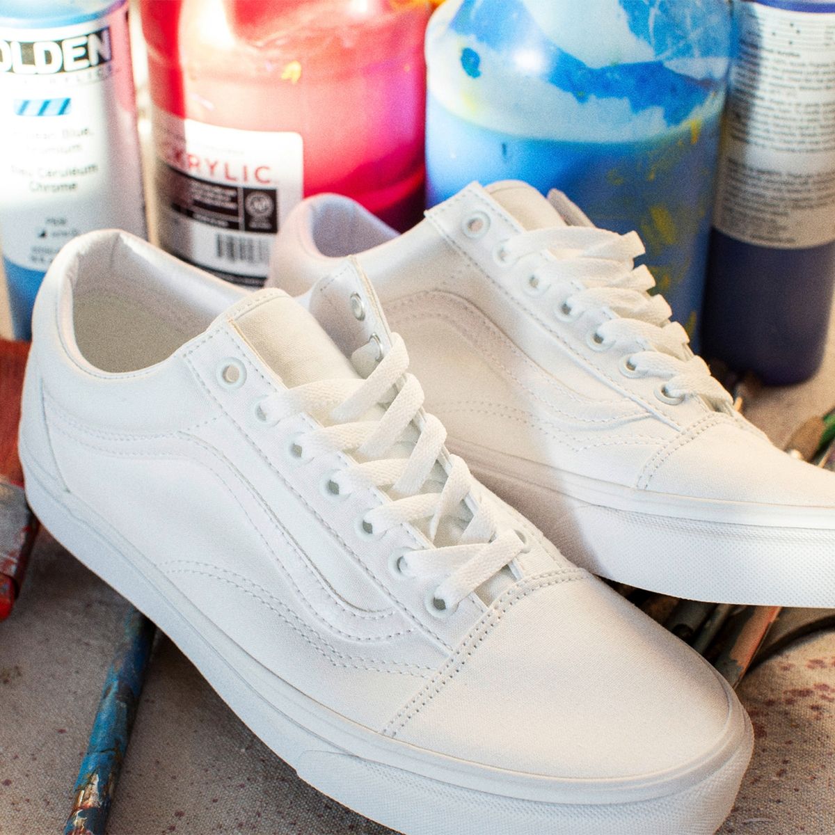 VANS - Old Skool Zapatilla Urbana Blanco Mujer Vans