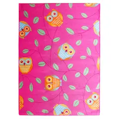 IDETEX - Alfombra Infantil Happy Owl Fucsia