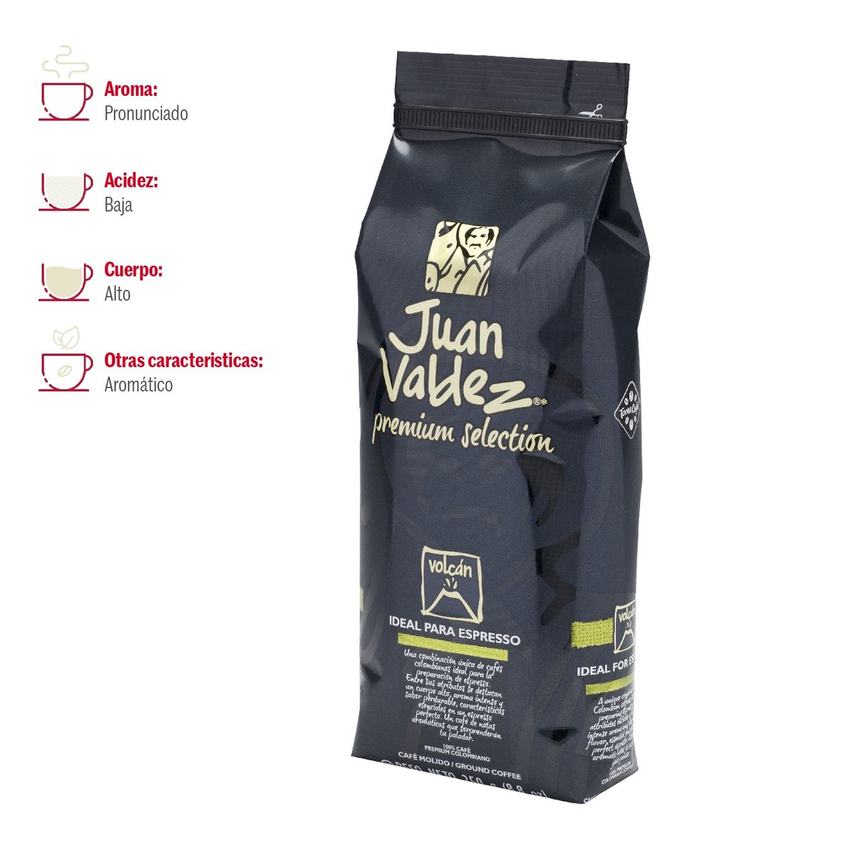 JUAN VALDEZ - Café Molido Volcán 250 Gr Juan Valdez