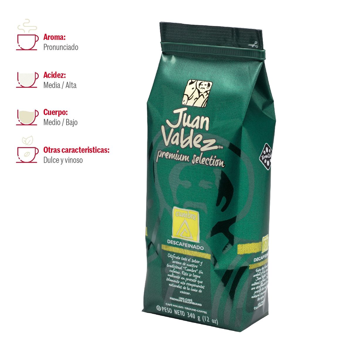 JUAN VALDEZ - Café Cumbre Decaf 340