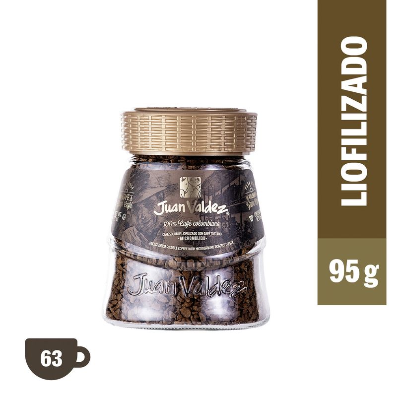 JUAN VALDEZ - Café Soluble Liofilizado Clásico 95 Gr Juan Valdez