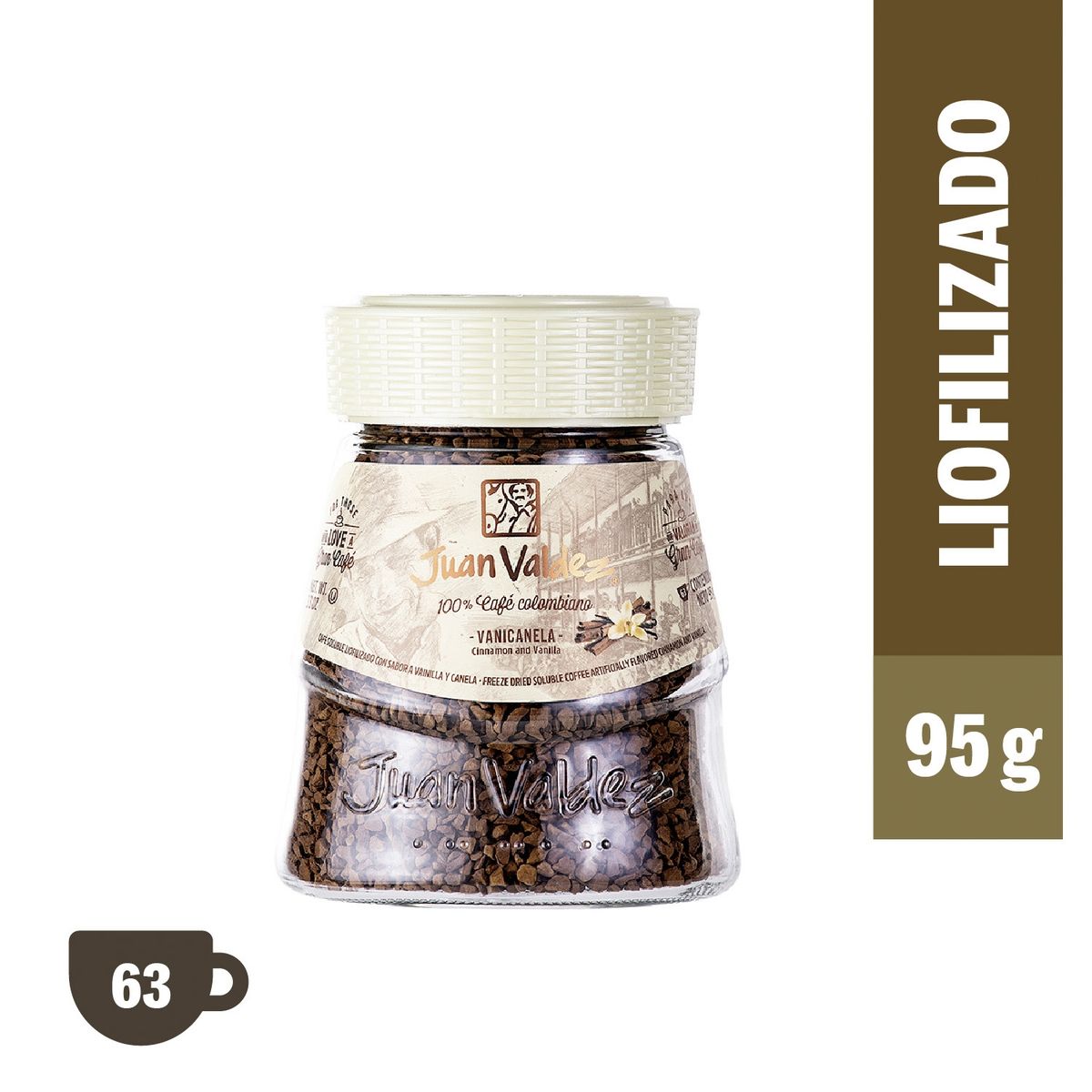 JUAN VALDEZ - Café Soluble Liofilizado Vanicanela 95 Gr Juan Valdez