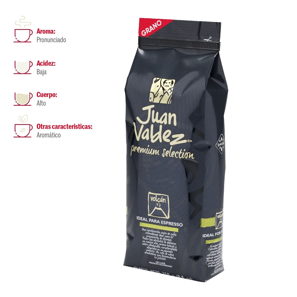 JUAN VALDEZ - Café Volcan 250 Grano grs