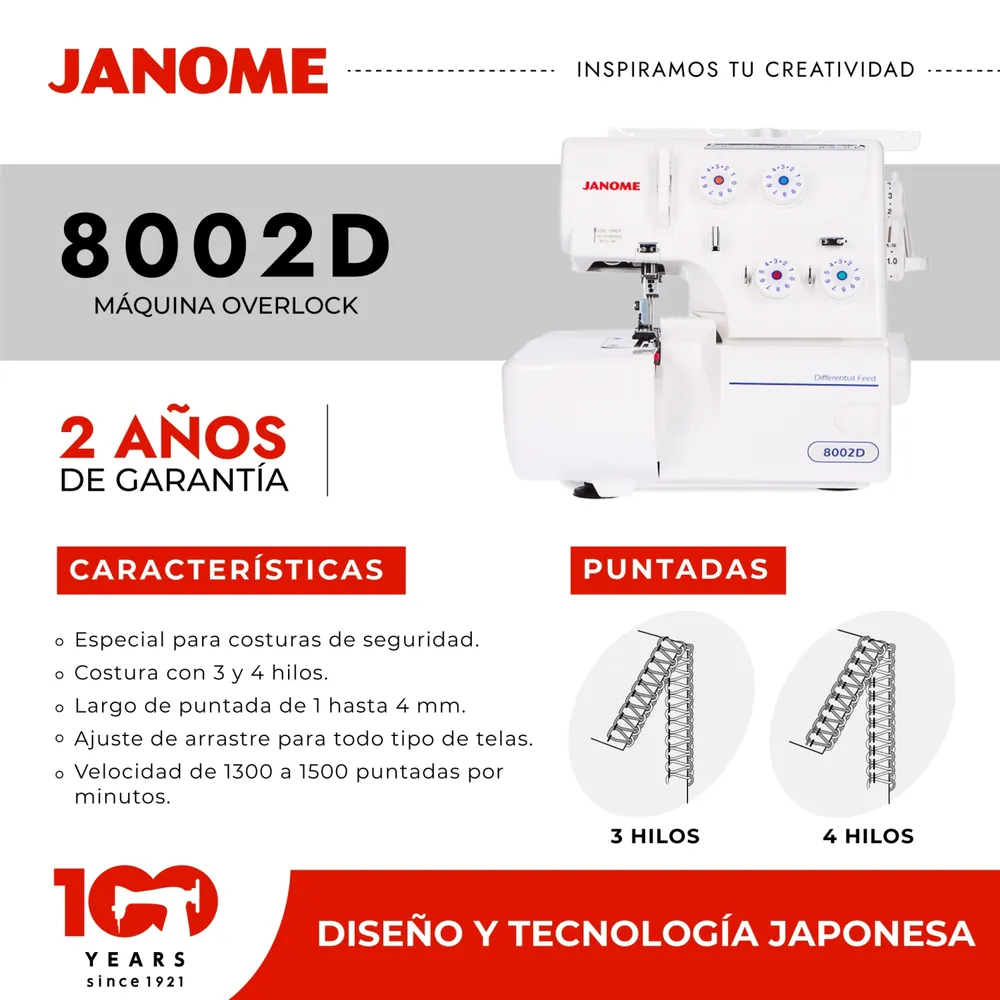 Janome 8002D Blanco, foto 5