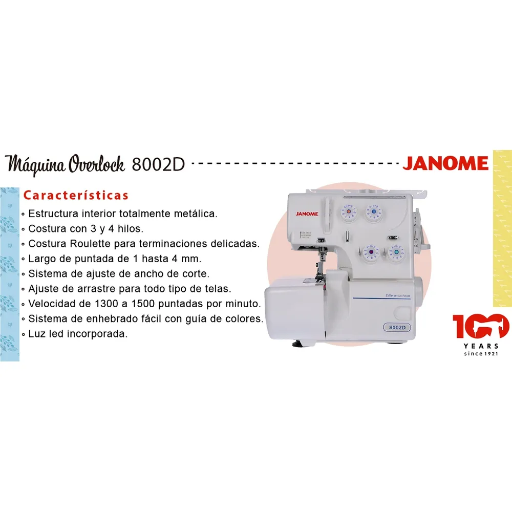 Janome 8002D Blanco, foto 7