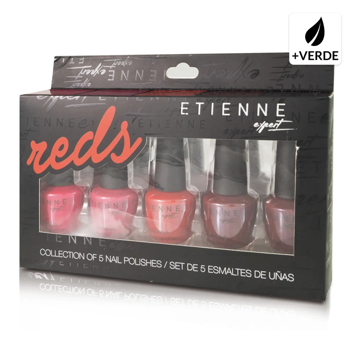 ETIENNE - Set De 5 Esmaltes Uñas Con Acabado Brillante Etienne