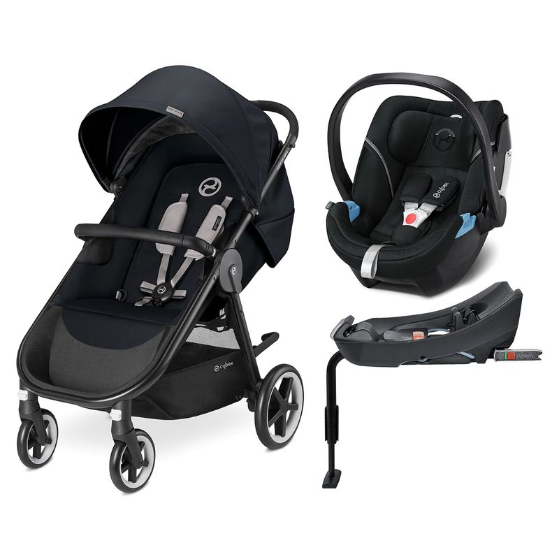 CYBEX - Coche Travel System Agis M Air4 + Aton5+ Base 2-Fix Stardust Black