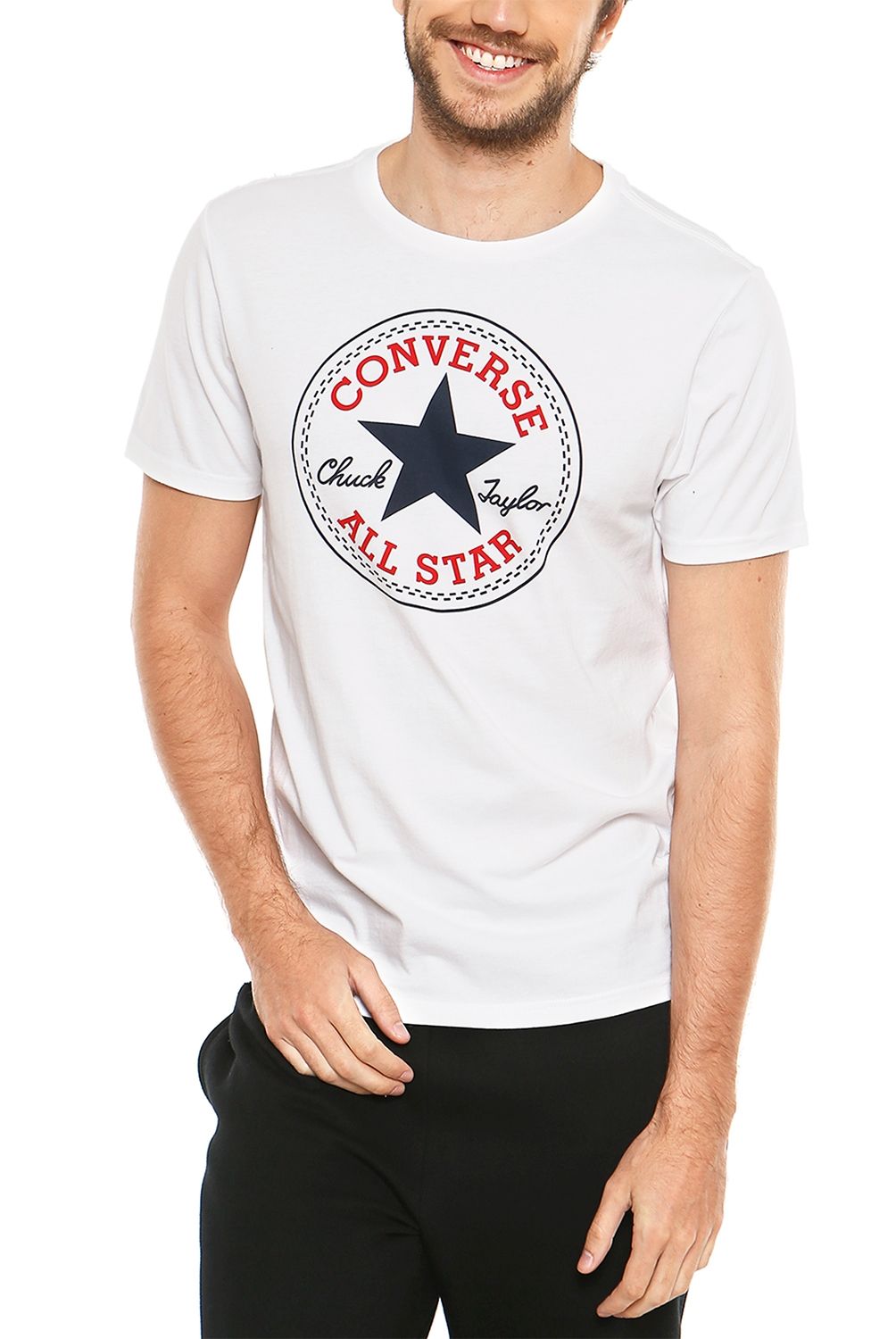 CONVERSE - Polera Manga Corta Algodón Hombre Converse
