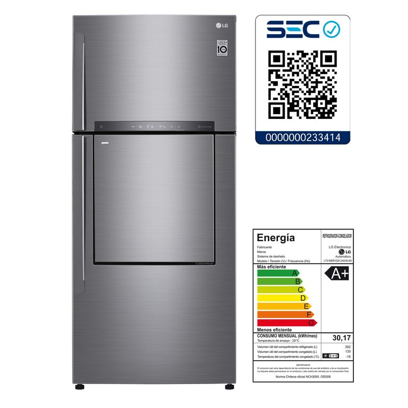 LG - Refrigerador LG No Frost 512 lt Top Freezer LT51MDP Door In Door