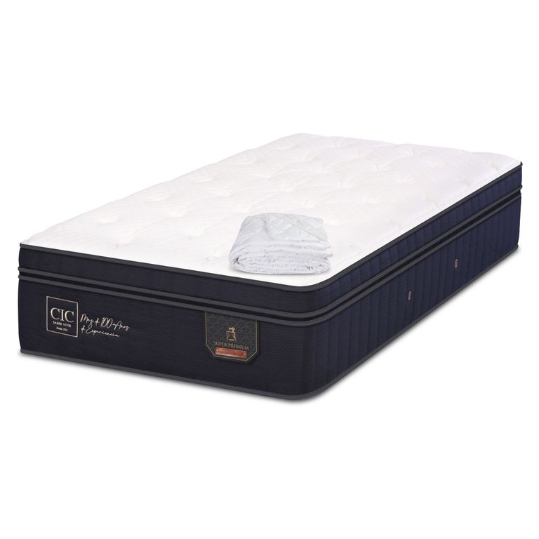 CIC Colchón Super Premium 1 plaza x 1.90mt + Cubre colchón