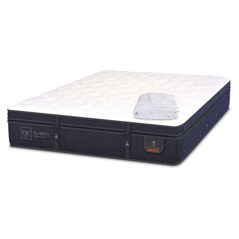 CIC - Colchón Super Premium 2 plazas x 1.90mt + Cubre colchón Cic