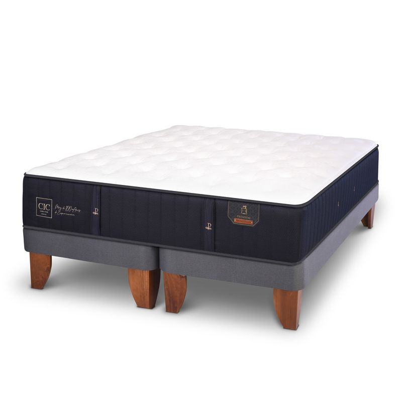 CIC - Cama Europea 2 Plazas Premium Cic 150 x 200 Cm Base Dividida