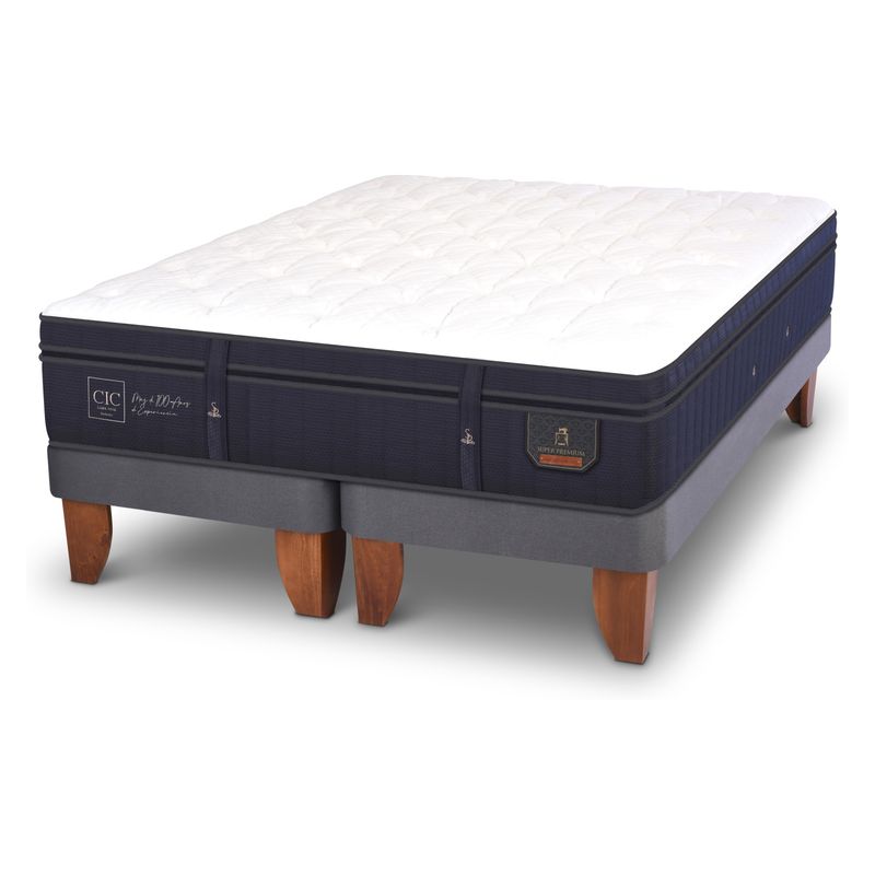 CIC - Cama Europea Super Premium 2 Plazas X 2.00Mt Base Dividida Cic