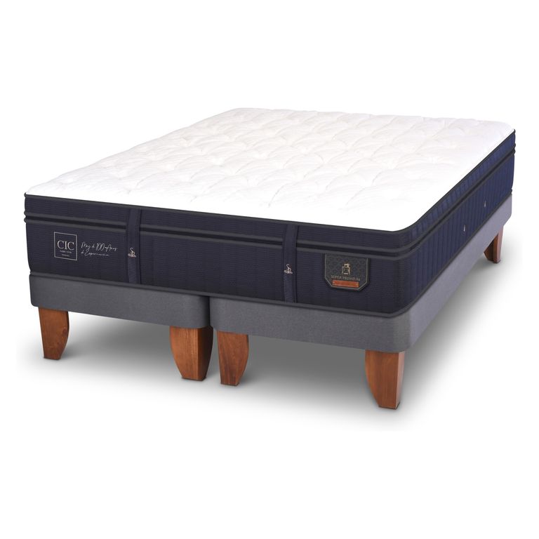 CIC Cama Europea Super King Super Premium 200 x 200 Cm Base Dividida